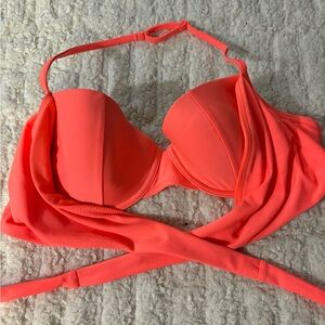 Old Navy Orange Bikini Top with a wrap around the bottom - Size M